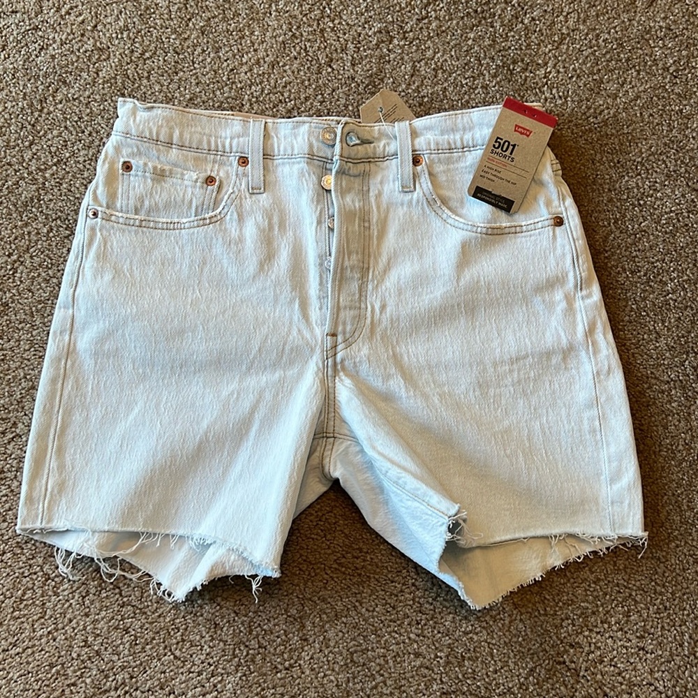 NEW Levi 501 Button-Fly Denim Shorts